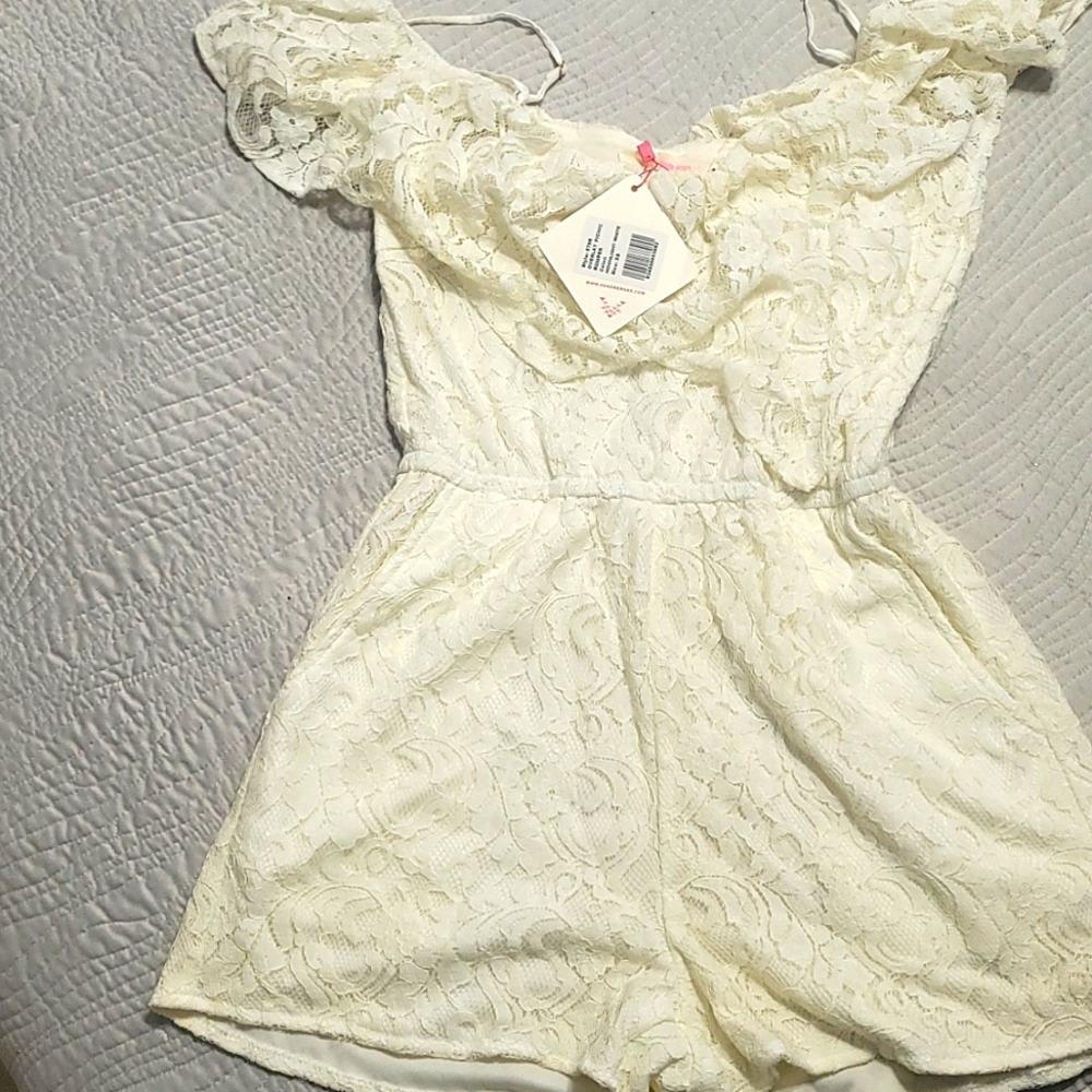 Cream picnic romper